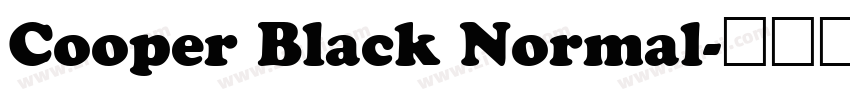 Cooper Black Normal字体转换